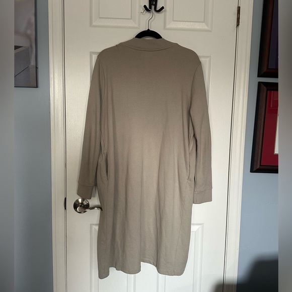 OAK + FORT Women's Cozy Long Taupe Cardigan | 100% Cotton | XS/S - Picture 6 of 6